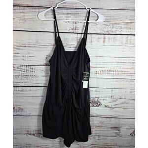 Salt & Cove women's black swimsuit coverup romper size large